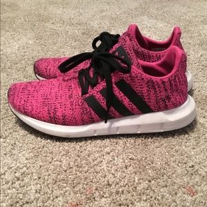 adidas Pink and Black Athletic Shoes